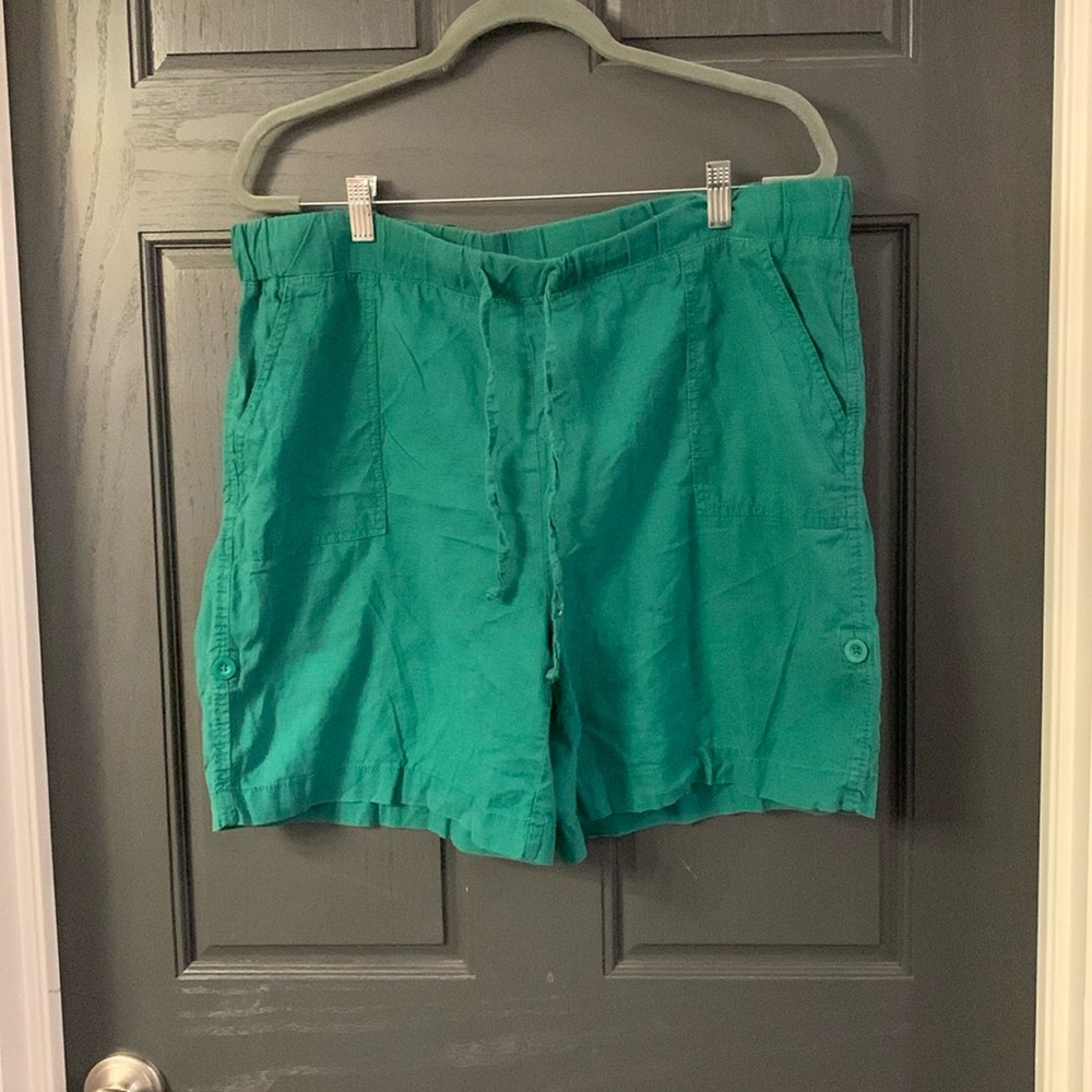 Green Joe Fresh linen shorts size XL